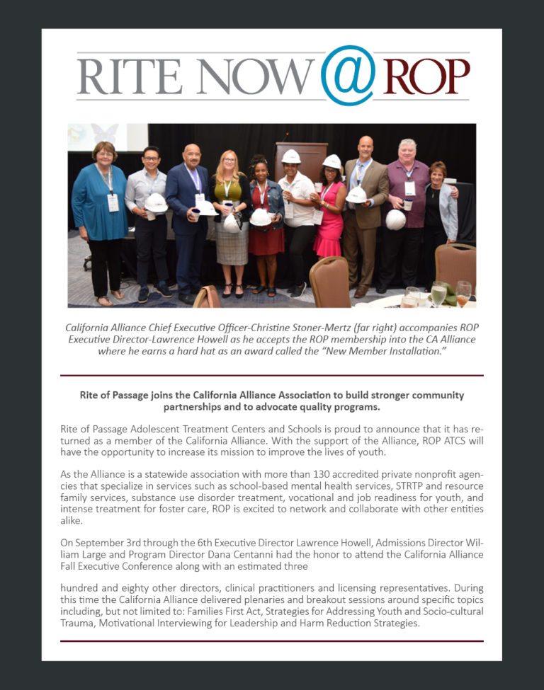 Rite Now - Southern California Treatment Program October 2019